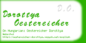 dorottya oestereicher business card